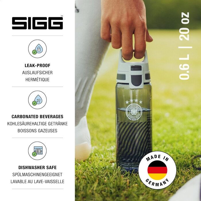 Пляшка для води SIGG Tritan 0.6L, легка, для газованих напоїв, BPA-free, герметична, придатна для миття в посудомийці