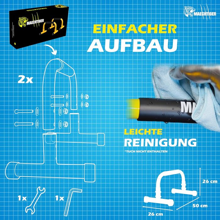 Паралелетки преміум-класу Parallettes - подовжені сталеві ручки для віджимань - стабільність завдяки системі вирівнювання - неслизькі та щадять суглоби - для калістеніки, фітнесу, в приміщенні та на вулиці