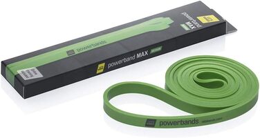 Фітнес-резинка Let’s Bands Powerbands MAX зелена (середня жорсткість), 5 рівнів опору, для ефективного тренування всього тіла, 60 днів онлайн-тренувань у додатку