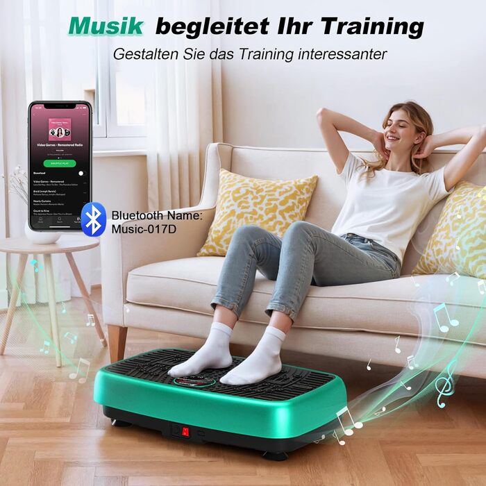 Платформа для вібраційного тренування EvoSpark - масажер для дому, для схуднення та загального оздоровлення, 450 LBS, зелений