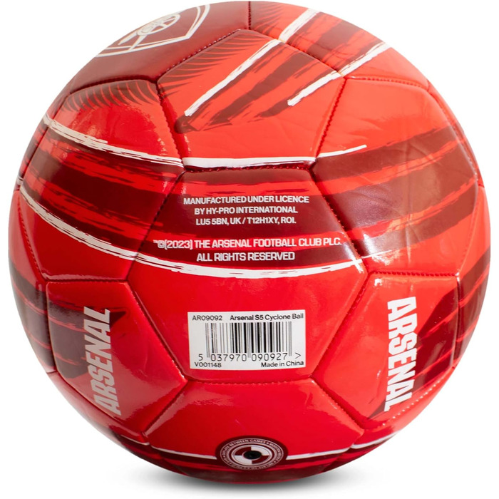 М'яч для футболу Hy-Pro Arsenal F.C. | Розмір 5, Тренувальний, Матчевий, Офіційно ліцензований товар, для дітей та дорослих