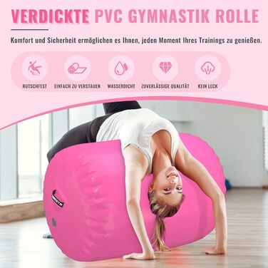 Мата для гімнастики DOBESTS Airtrack Matte, 2/3/4/5/6 м, для занять гімнастикою, йогою, фітнесом, спортом (з насосом та сумкою)