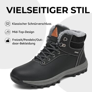 Зимові черевики Mishansha для жінок та чоловіків, теплі, водонепроникні, для ходьби, розмір 36-48, чорний