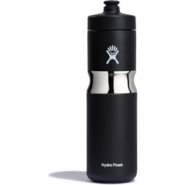 Термобутилка Hydro Flask 20 OZ Wide Mouth чорна, ізольована спортивна пляшка