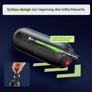 Електричний насос для велосипеда Woowind LP1: швидке накачування, 150 PSI, LCD-дисплей, LED-ліхтар