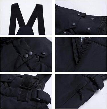 Комплект гірськолижний чоловічий HOTIAN: куртка та штани, зелено-чорний (XL), водонепроникний, вітронепроникний