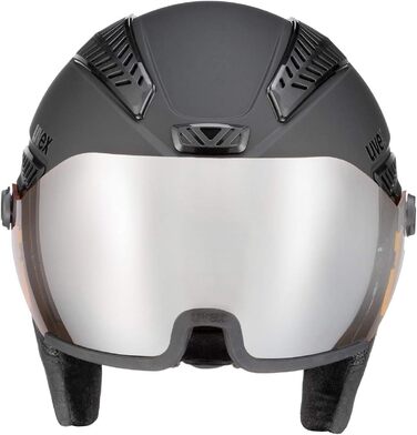 Лижний шолом uvex HLMT 600 Visor чорний матовий 53-55 см для дорослих