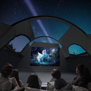 Намет кемпінговий HIKERGARDEN для 6-10 осіб сірий 420x330x180 см - легкий, швидкозбірний сімейний намет для кемпінгу
