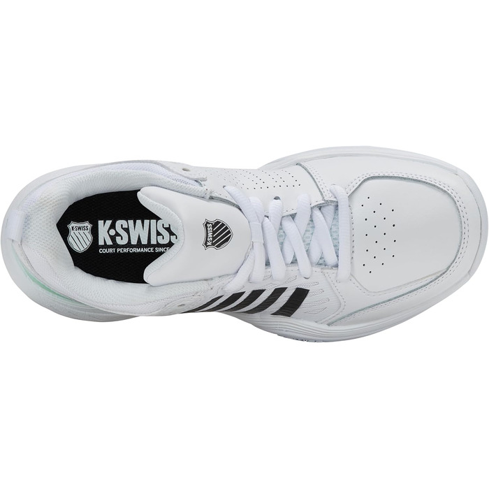 Жіноче тенісне взуття K-Swiss Court Express 2 Carpet 37 EU - Білий, Неонові м'ята та Чорний