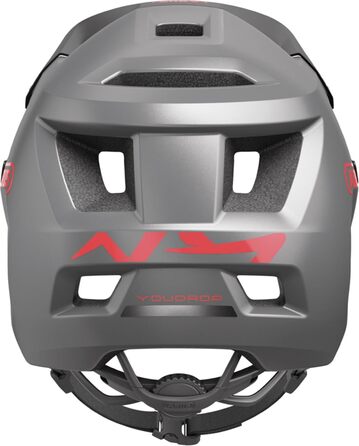 Дитячий велосипедний шолом ABUS YouDrop, сріблястий, розмір S (48-55 см), для дітей та підлітків, для катання містом і по бездоріжжю, з отвором для хвоста