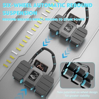 Ролер для пресу автоматичний з 8 підпоруками, до 150 кг, для тренування пресу вдома