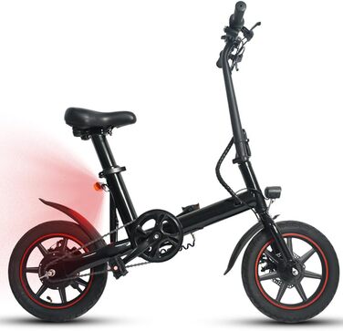 Складаний електровелосипед 14 дюймів з акумулятором 36V 6Ah, портативний E-Bike з дальністю до 25 км для чоловіків і жінок, для міських поїздок