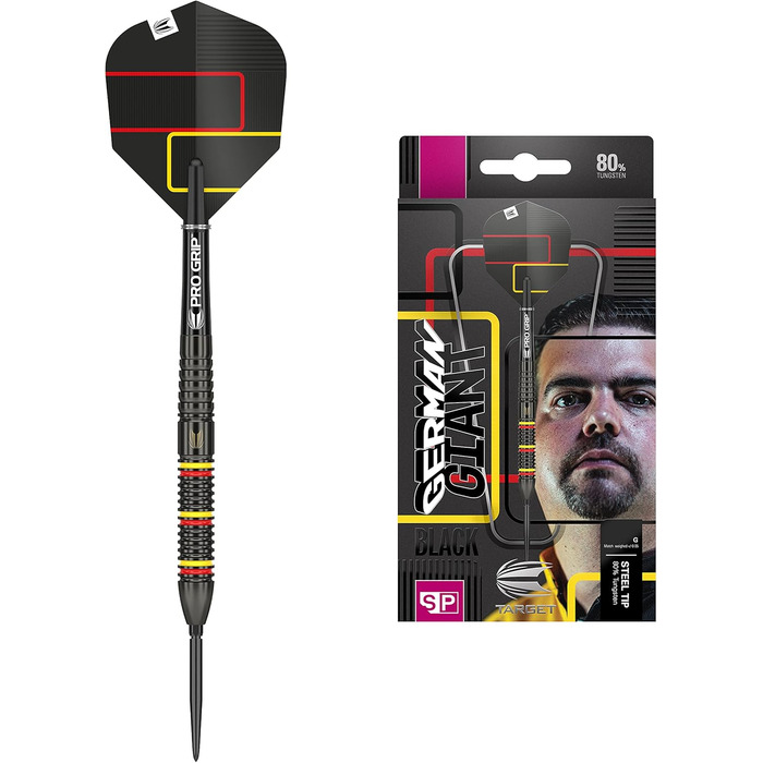 Дротики Target Darts Gabriel Clemens 80% вольфрамові, Swiss Point, для дартсу, стіл-тип, комплект