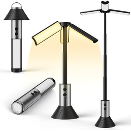 Налобний ліхтар для кемпінгу з телескопічним штативом, IPX4, багатофункціональний, з підсвічуванням, для намету, з гачком, аксесуари для кемпінгу