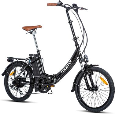 Електровелосипед складаний Moma Bikes Ebike20.2, алюмінієвий, Shimano 7 швидкостей, акумулятор іон-літій 36V 16Ah