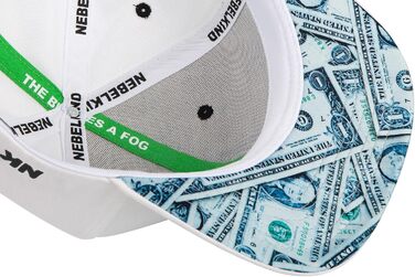 Кепка-снэпбек Nebelkind Winkekatze унісекс з прямим козирком, регульована, біла, стиль streetwear