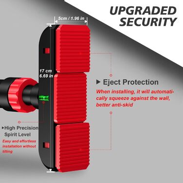 Турнік для дверного отвору RHINOSPORT P7, 78-98 см, розсувний, без кріплення, для дому