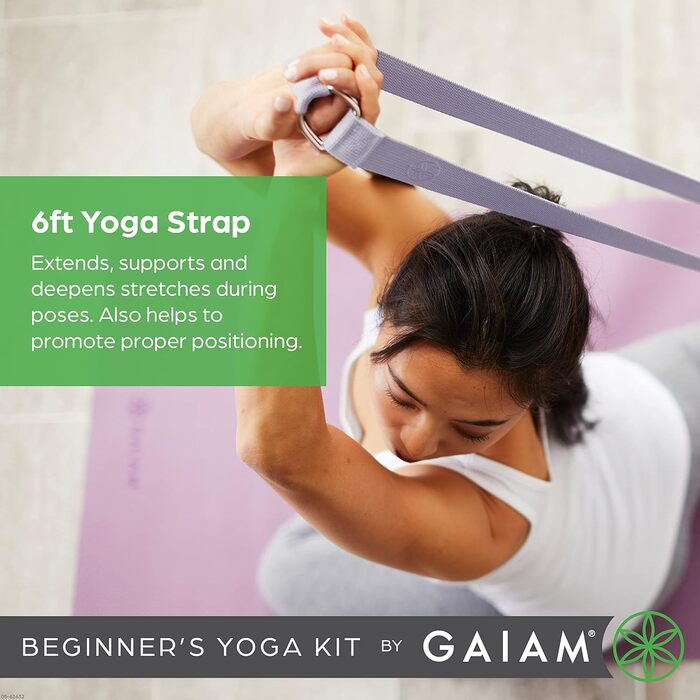 Йога-набір для початківців Gaiam: килимок, блок, ремінь, Лілейна тінь
