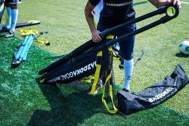 Складані переносні футбольні ворота BazookaGoal 120x75 см, чорні