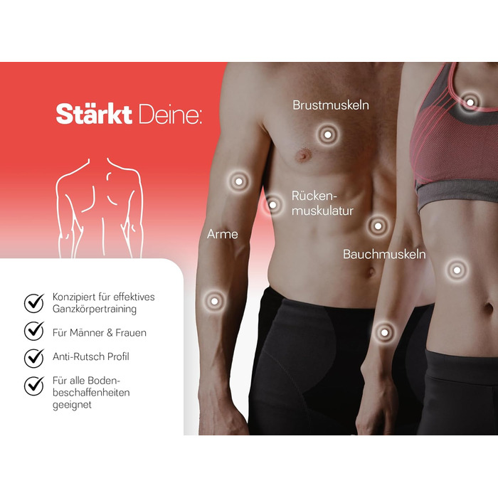 Ролер для пресу Strongr.life - тренажер для пресу для дому з толкаючими панелями, широкий ролер для фітнесу, обладнання для дому