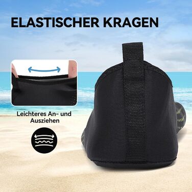 Водні черевики для жінок та чоловіків: зручні та швидковисихаючі аквашузи для плавання, пляжу та серфінгу. Антиковзкі, унісекс, розмір 40 EU, колір: зелений (зоряне небо)