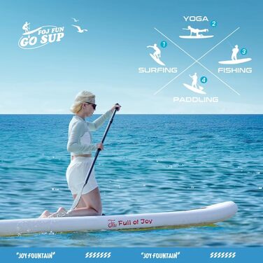 Надувна SUP-дошка FOJ JOYFOUNTAIN для дорослих і підлітків, ультралегка, з аксесуарами: рюкзак, весло, лейша, ручний насос