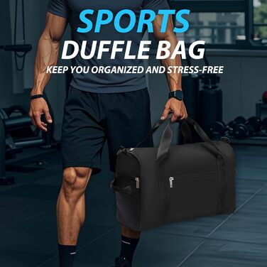 Спортивна сумка DAYGOS для чоловіків, дорожня сумка з відділенням для взуття та мокрих речей, водонепроникна. Ідеальна для спорту, тренувань, залу та подорожей (20 л)