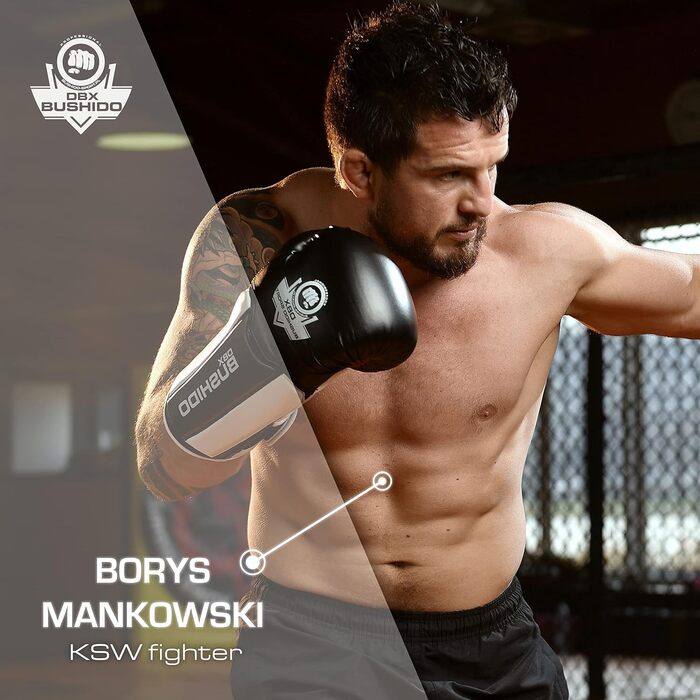 Боксерські рукавички DBX Bushido Sport ActiveClima 12oz для чоловіків – для боксу, кікбоксингу, бойових мистецтв