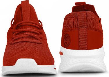 Жіночі кросівки для бігу та фітнесу. Зручні, дихаючі, з антиковзкою підошвою. Ідеальні для занять спортом, прогулянок та тренувань у залі. Колір: червоний, розмір: 38 EU
