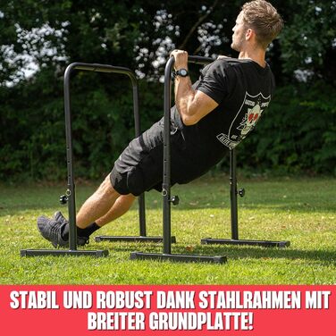 MATCHU Регульовані турніки для віджимань (паралелетки) - 75-103 см, сталь, чорний