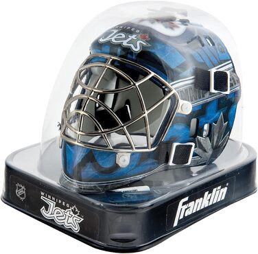 Міні-хокейна маска воротаря Franklin Sports NHL Winnipeg Jets, колекційна, з чохлом, офіційна ліцензія, сувенір