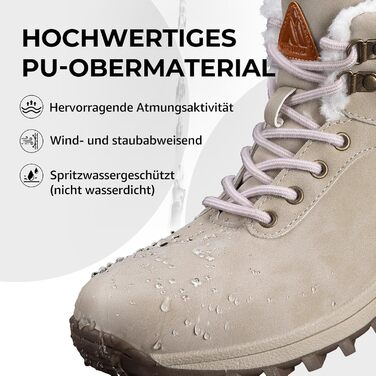 Зимові черевики Mishansha для жінок та чоловіків. Водонепроникні трекінгові черевики, теплі, утеплені, розмір 36-48 (41 EU, персиковий)