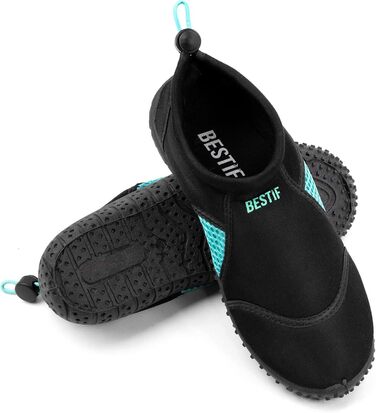 Чоботи для плавання з неопрену | Водні черевики для чоловіків та жінок | Легкі та зручні | Чорний, блакитний, розмір 36-45