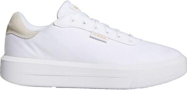 Жіночі кросівки adidas Court Platform CLN (38 2/3 EU, білий, золотий, чорний)