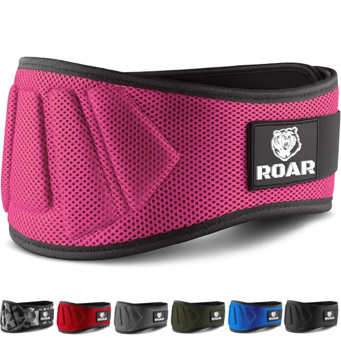 Пояс для важкої атлетики Roar® унісекс, XS, рожевий – для пауерліфтингу, кроссфіту, тренажерного залу