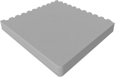 GORILLA SPORTS захисні мати EVA, 6 шт, 60x60x1,2 см, антиковзкі, для фітнесу, підлоги, спортзалу, басейну, з крайками, вибір кольору