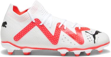 Дитячі футбольні бутси PUMA Future Pro FG/AG для підлітків (2 Little Kid, білий, чорний, Fire Orchid)