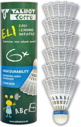 Badmintonova м'яч Talbot Torro Badm.-Ball ELI, 6 штук, білий