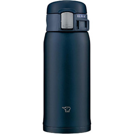 Термос-бутилка Zojirushi SM-SF36-AD, 360 мл, нержавіюча сталь, пряме пиття, з кнопкою відкривання, синій