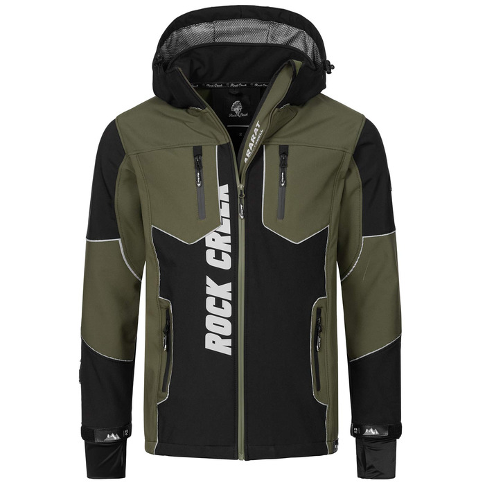 Чоловіча куртка-софтшелл Rock Creek Outdoor H-237, чорна, розмір S