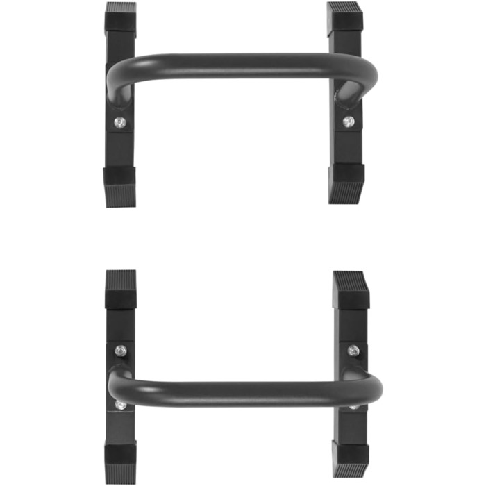 Паралетси для фітнесу GORILLA SPORTS, сталеві, 2 шт, 46x39x30 см, до 200 кг, нековзні, для віджимань, стійки на руках, калістеніки, чорні