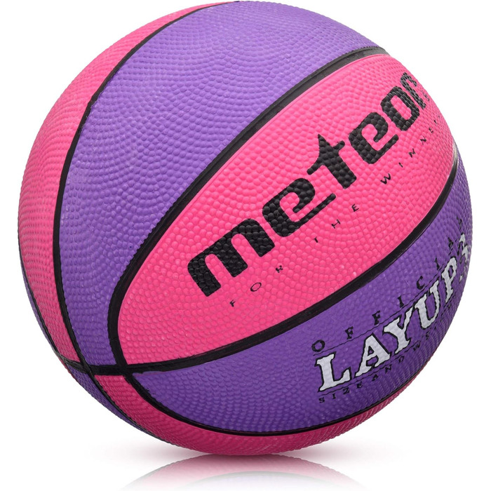 Дитячий баскетбольний м'яч meteor Layup Kinder Mini (розмір 3, рожевий) для дітей 4-8 років, м'який з антиковзаючим покриттям
