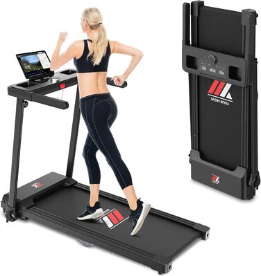 Електричний біговий тренажер YM, складаний, 12 км/год, з Bluetooth, Kinomap, BitGym, Zwift, гарантія та підтримка від виробника, Італія