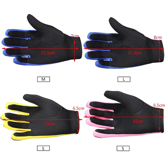Рукавички для дайвінгу VGEBY з неопрену, для снорклінгу, каякінгу, серфінгу, водного спорту, чорні та жовті, розмір S
