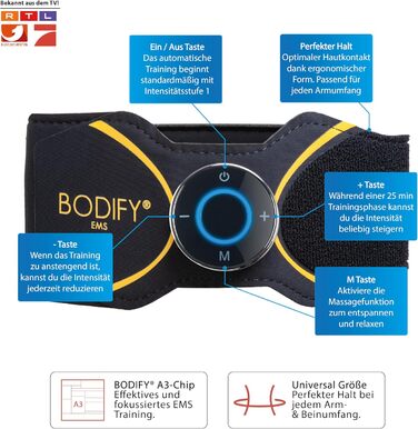 Bodify® 2в1 EMS тренажер для рук і ніг Pro – електростимулятор м'язів рук і ніг, для зміцнення та нарощування м'язів, універсальний м'язовий тренажер для чоловіків і жінок, оригінал
