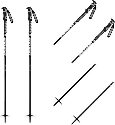 Лижні палиці K2 Swift Stick для дорослих, унісекс, чорні, 105-135 см