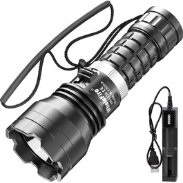LED-ліхтар для дайвінгу WholeFire XHP70, 10000 люменів, IPX8, 50м, водонепроникний, з акумулятором та зарядним пристроєм