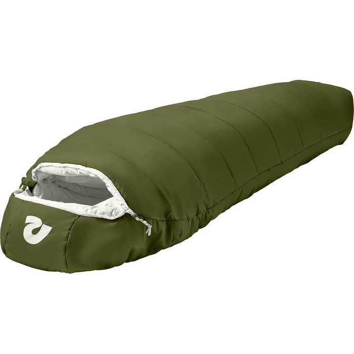 Спальний мішок Retrospec Dream 15°C, мумія, для кемпінгу, Regular (зелений)