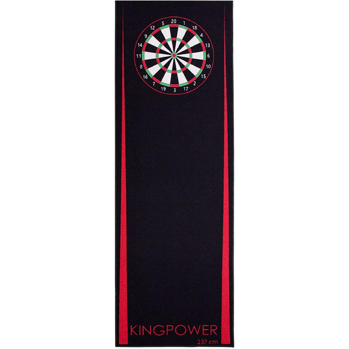Килимок для дартсу Kingpower, турнірний, захисний, з лінією кидка, 237x80 см, червоний, аксесуари для дартсу