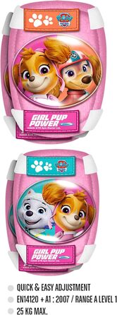 Дитячий захисний комплект Paw Patrol: рожевий шолом, наколінники й налокітники для дівчаток